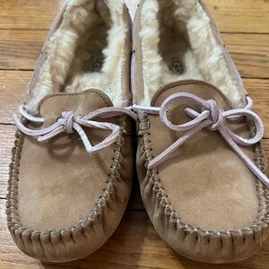 UGG Women's Tan Moccasin Slippers